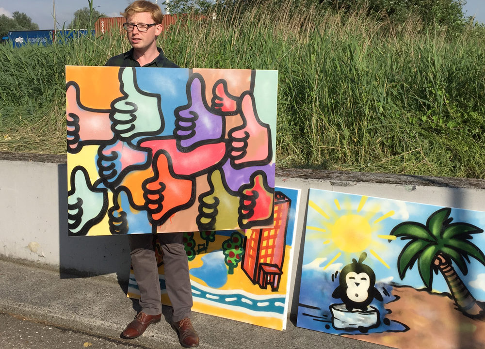 Graffiti workshop sociaal wijkteam Leiden