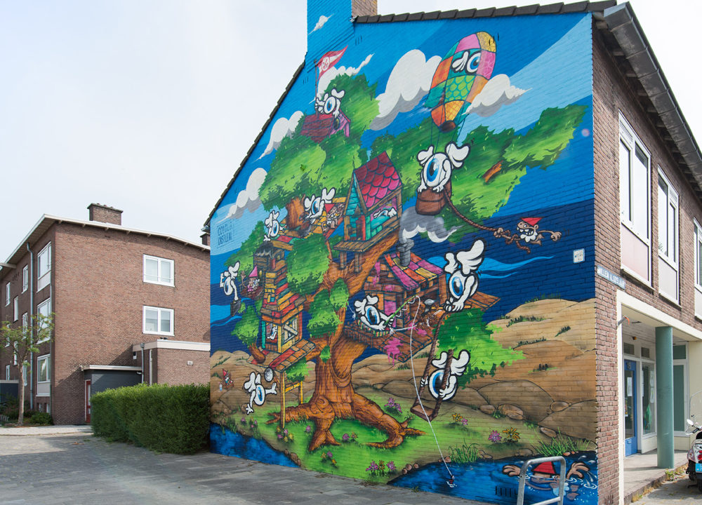 Muurschildering Boshuizerkade