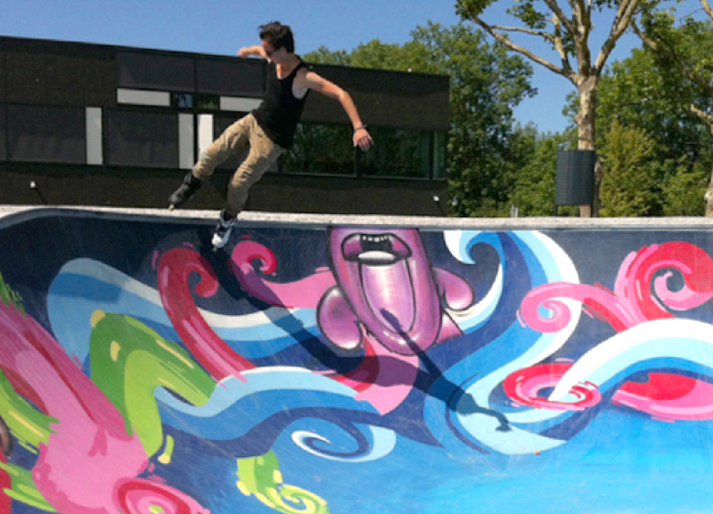 Schildering skatebaan